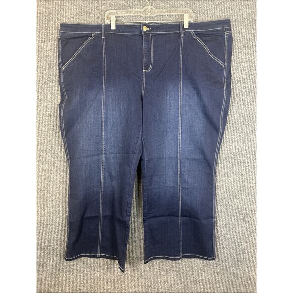 Belle by Kim Gravel Pants - Belle By Kim Gravel Womens Jeans 32WP Seamed To Perfection Dark Wash